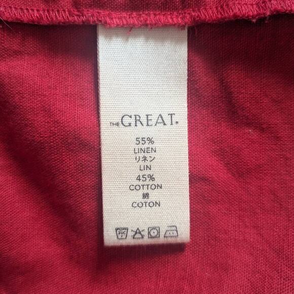 The Great. The Flutter Tulip Midi Dress in Poppy Red, Size Small - Picture 8 of 9